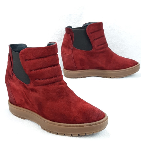 JANET SPORT SUEDE WEDGE BOOTIES - Picture 8 of 15